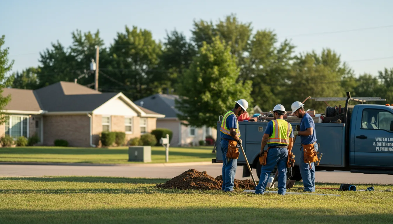 Residential water line and bathroom plumbing service in Mccool, MS